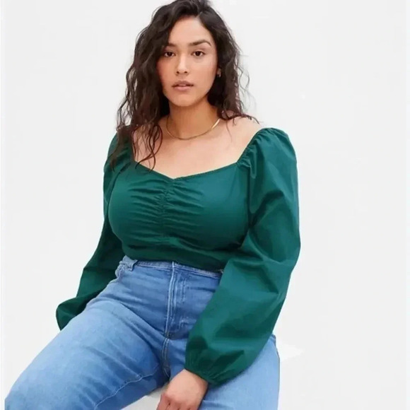 GAP Green Long Sleeve Blouse - Picture 6 of 6